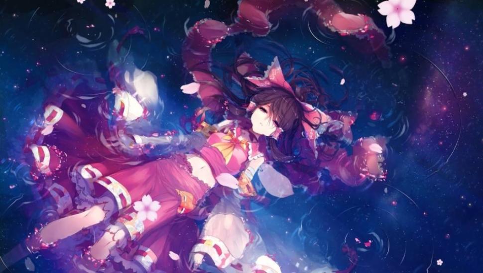 博丽灵梦（1080P 60FPS）重置版 樱花 动态萌化壁纸的图片