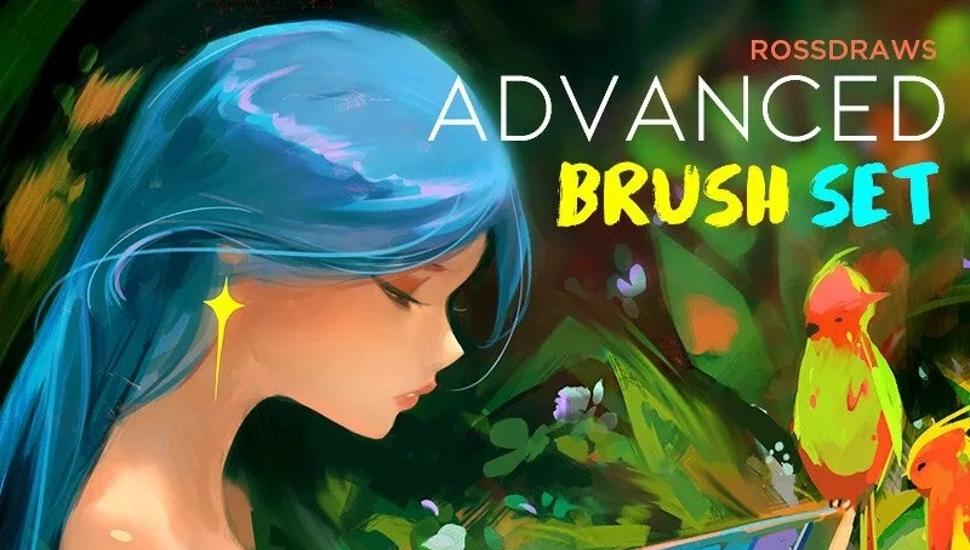 Rossdraws画师的PS绘画自用笔刷合集的图片